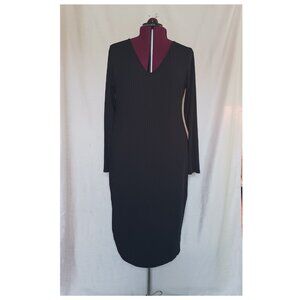 BloomChic Long SLeeve Deep V Neck Midi Dress Size 20/3X